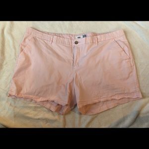 Pink chino shorts